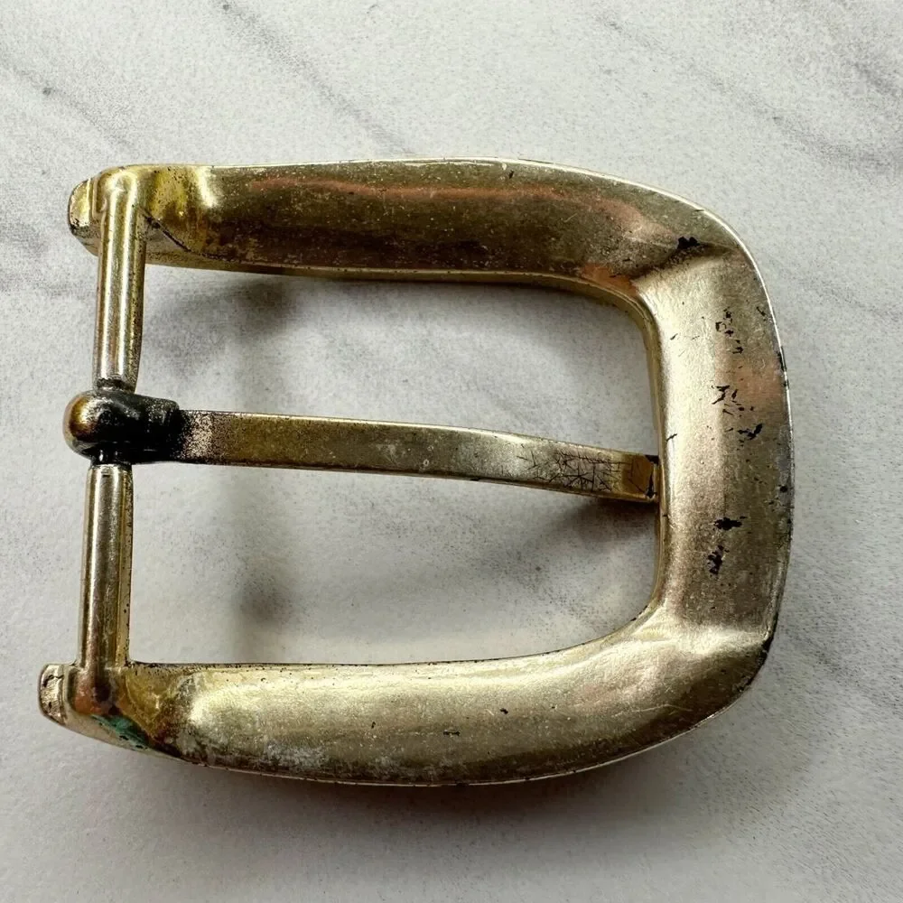 Vintage Silver Tone Simple Basic Belt Buckle